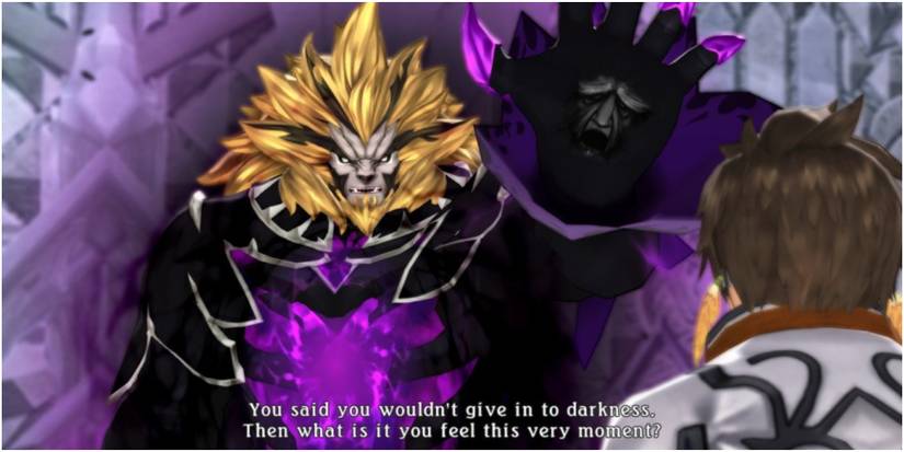 Tales of Zestiria Heldaf confronting Sorey