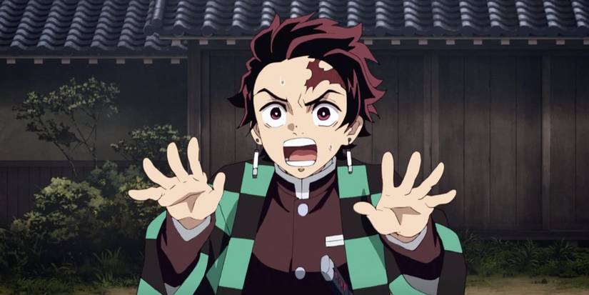 Tanjiro agitated in Demon Slayer