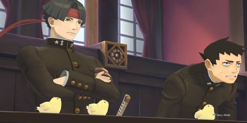 Kazuma and Ryunosuke from The Great Ace Attorney Chronicles