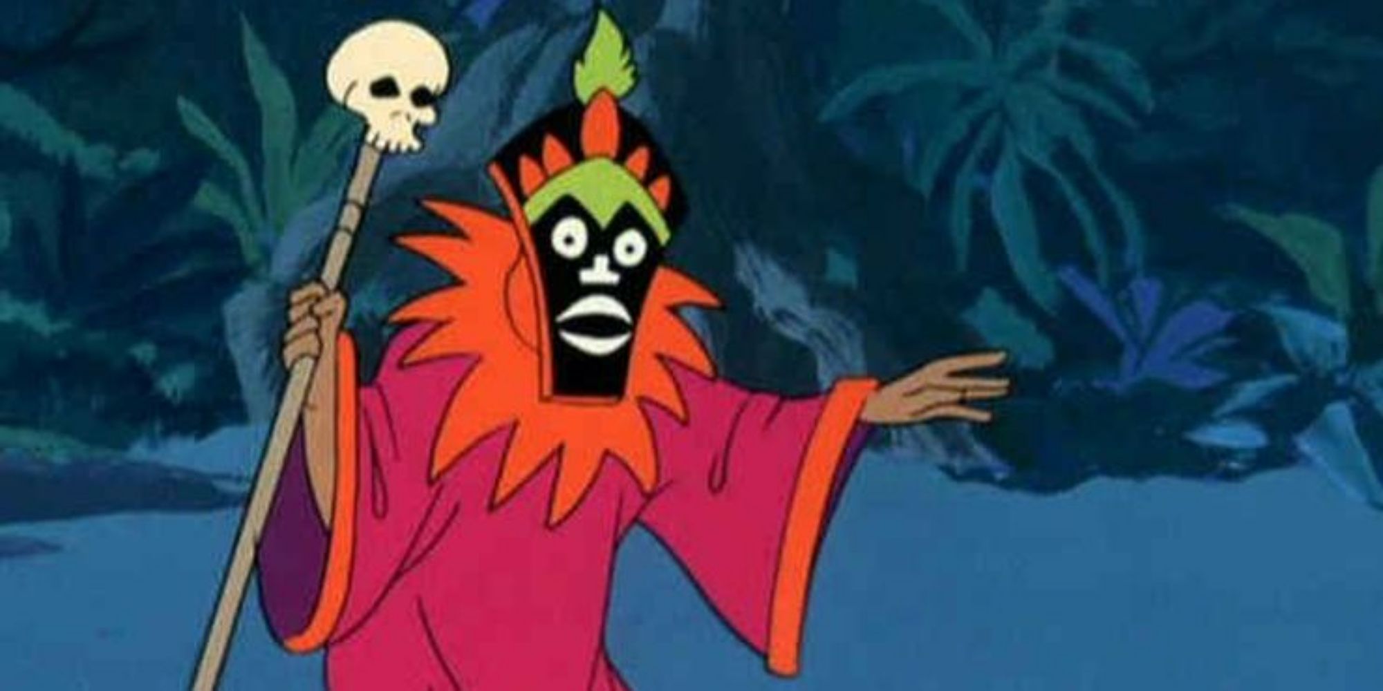 The Witch Doctor with his skull staff in Scooby-Doo, Where Are You?
