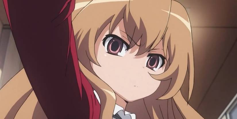 Toradora! Taiga Aisaka after throwing a punch