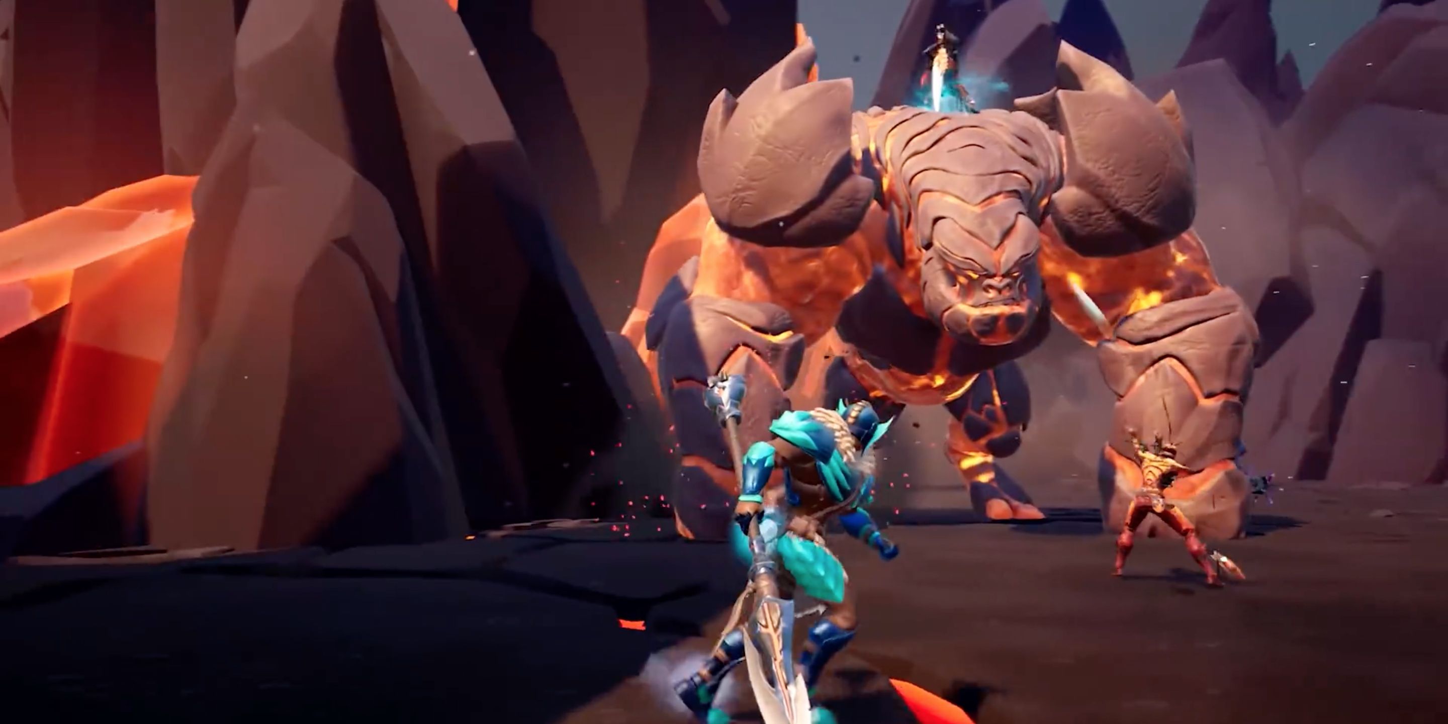 Player mounting the head of Torgadoro in Dauntless