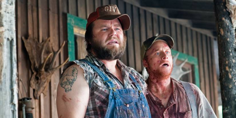 Tucker And Dale Versus Evil dueo staring shocked