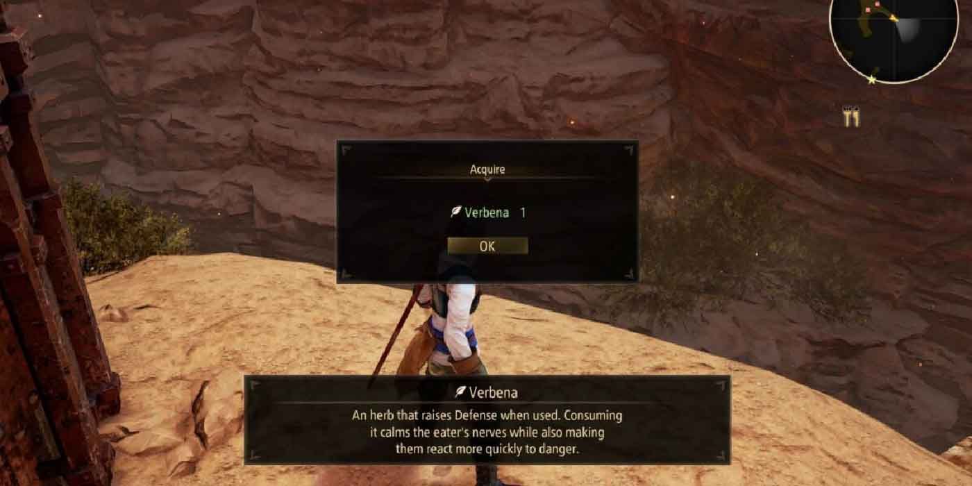 Finding the consumable item Verbena in Tales of Arise