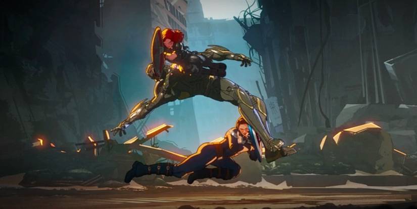 Black Widow and Captain Carter fight Ultron What If...?