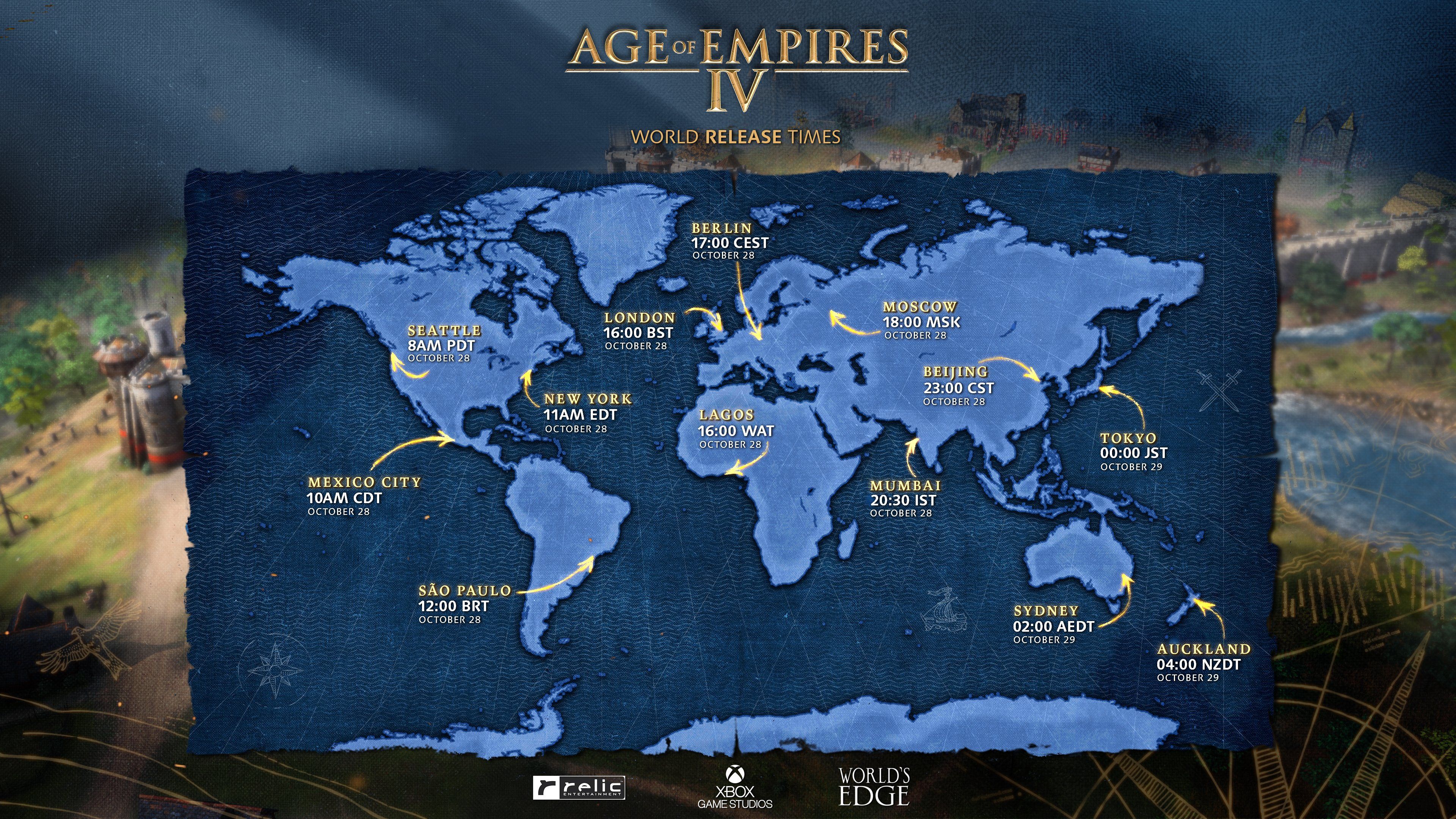 age of empires 4 release time map