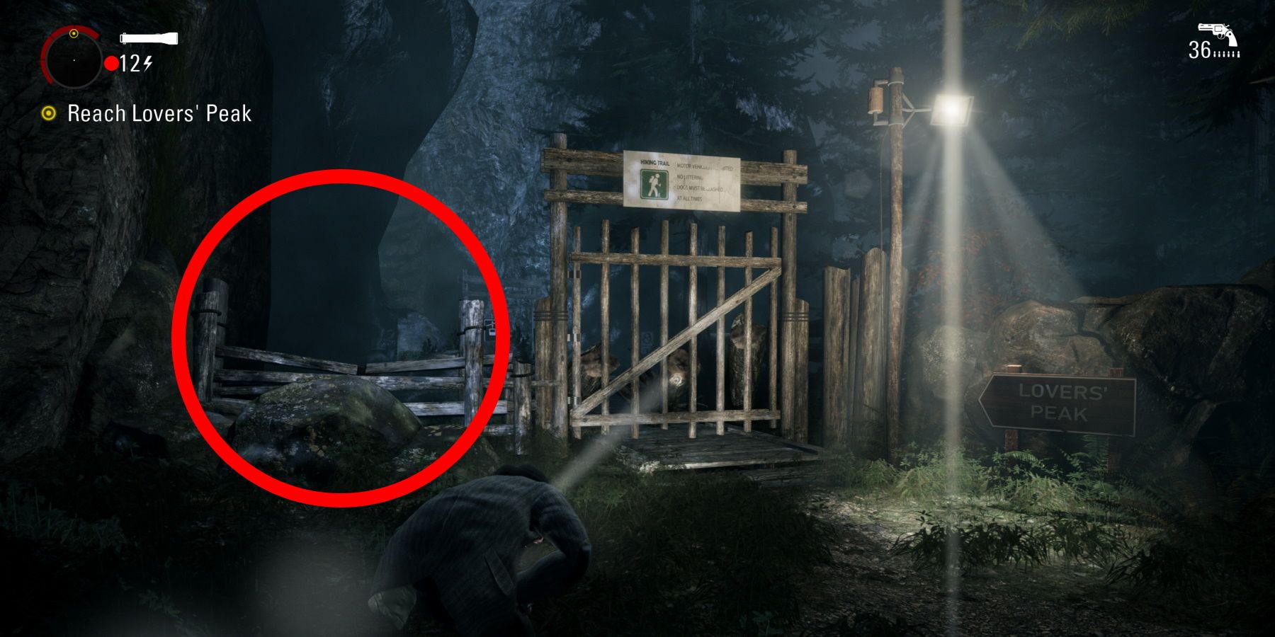 alan wake remastered corcled entrance to lovers peak in episode 2