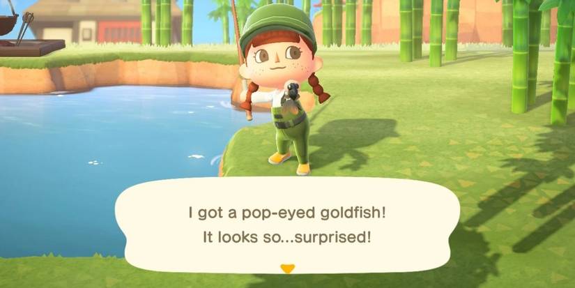 animal crossing new horizons player fishing