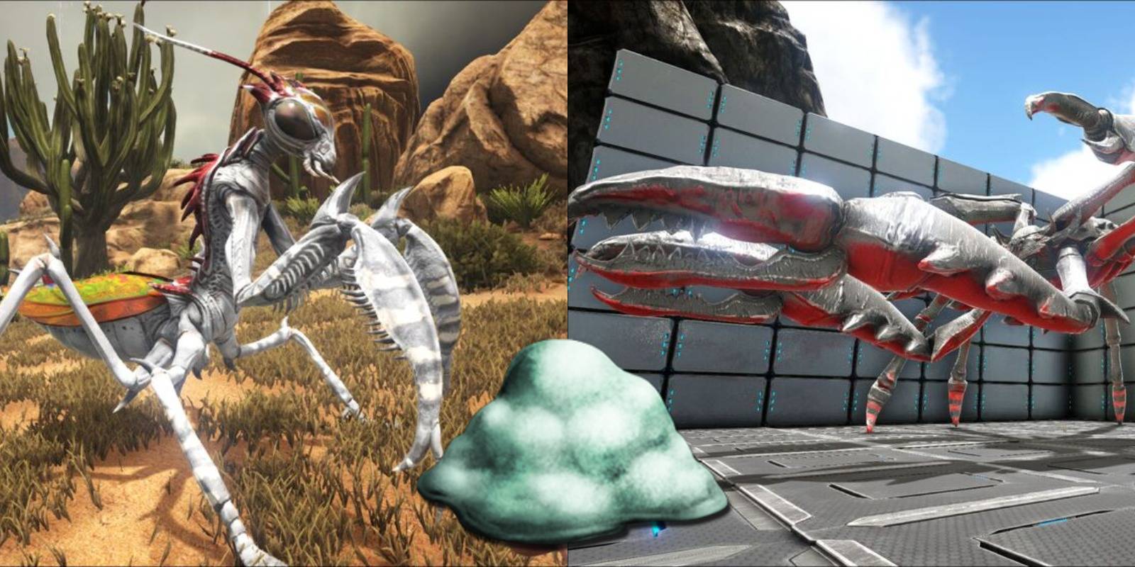 ark survival evolved organic polymer guide mantis karkinos and organic polymer icon