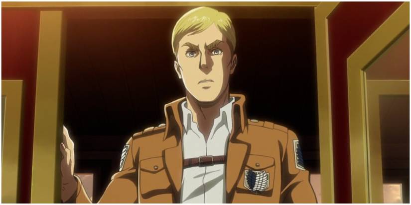 attack on titan anime erwin smith standing