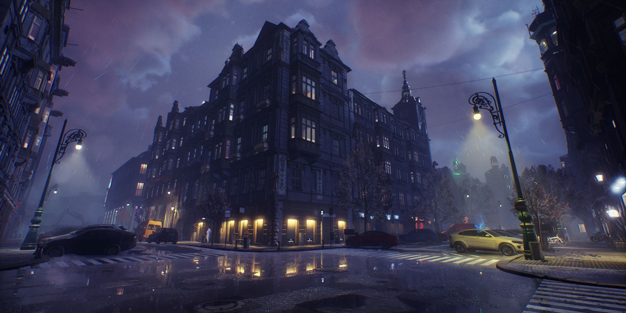 The empty streets of Prague in Vampire: The Masquerade - Bloodhunt