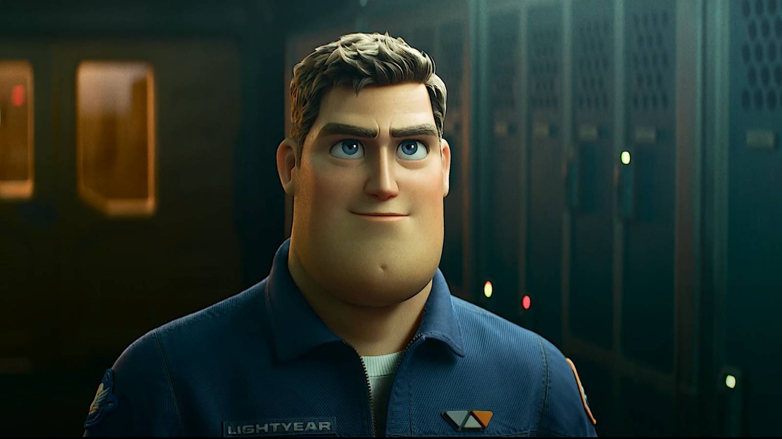 buzz lightyear looking at space suit