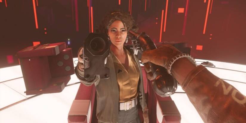 deathloop ending julianna pointing gun at colt