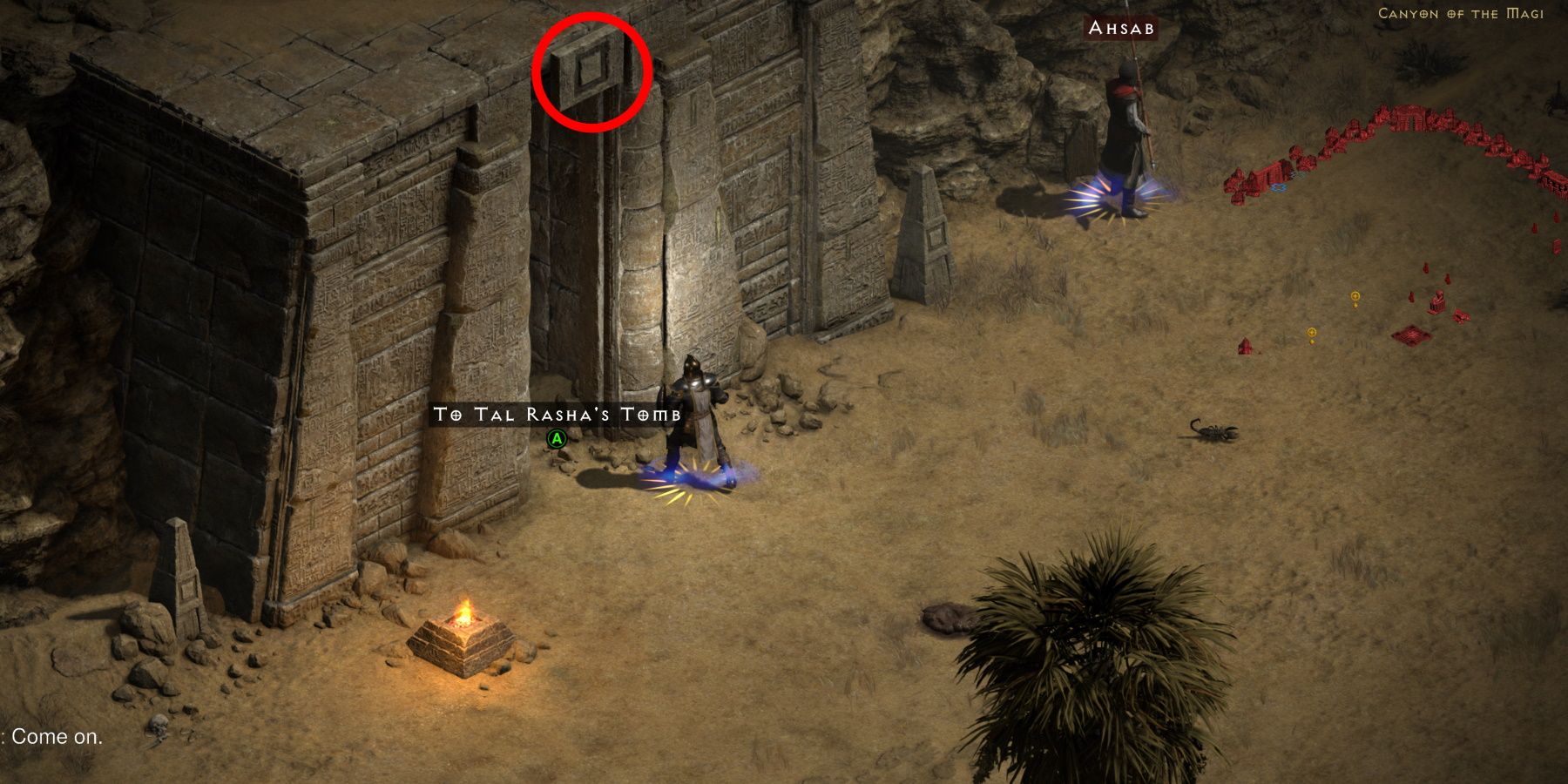 Diablo 2 Resurrected Location Of The Symbols Over The Door To Tal Rasha's Tomb