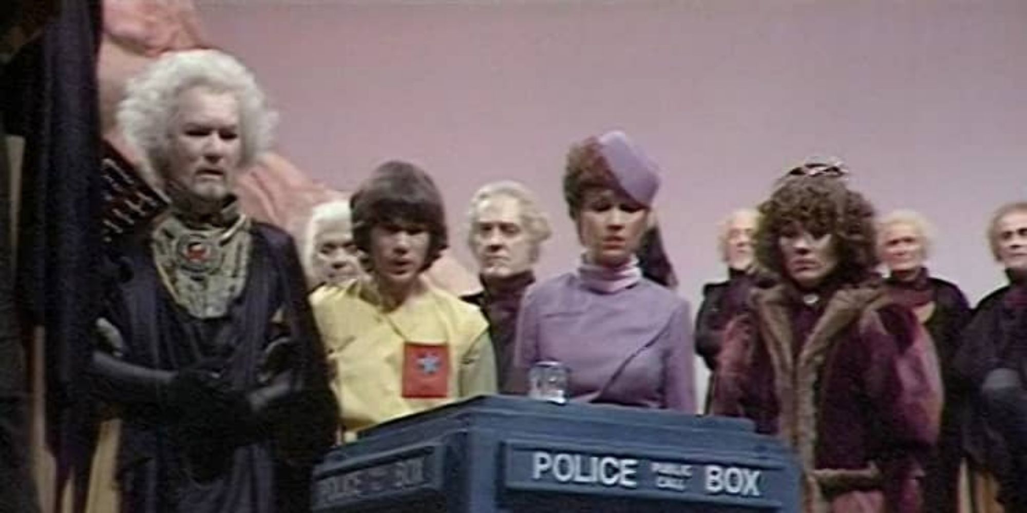 Screenshot of the serial Logopolis from the TV show Doctor Who.