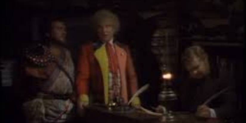 Screenshot of the serial The Ultimate Foe from the TV show Doctor Who.