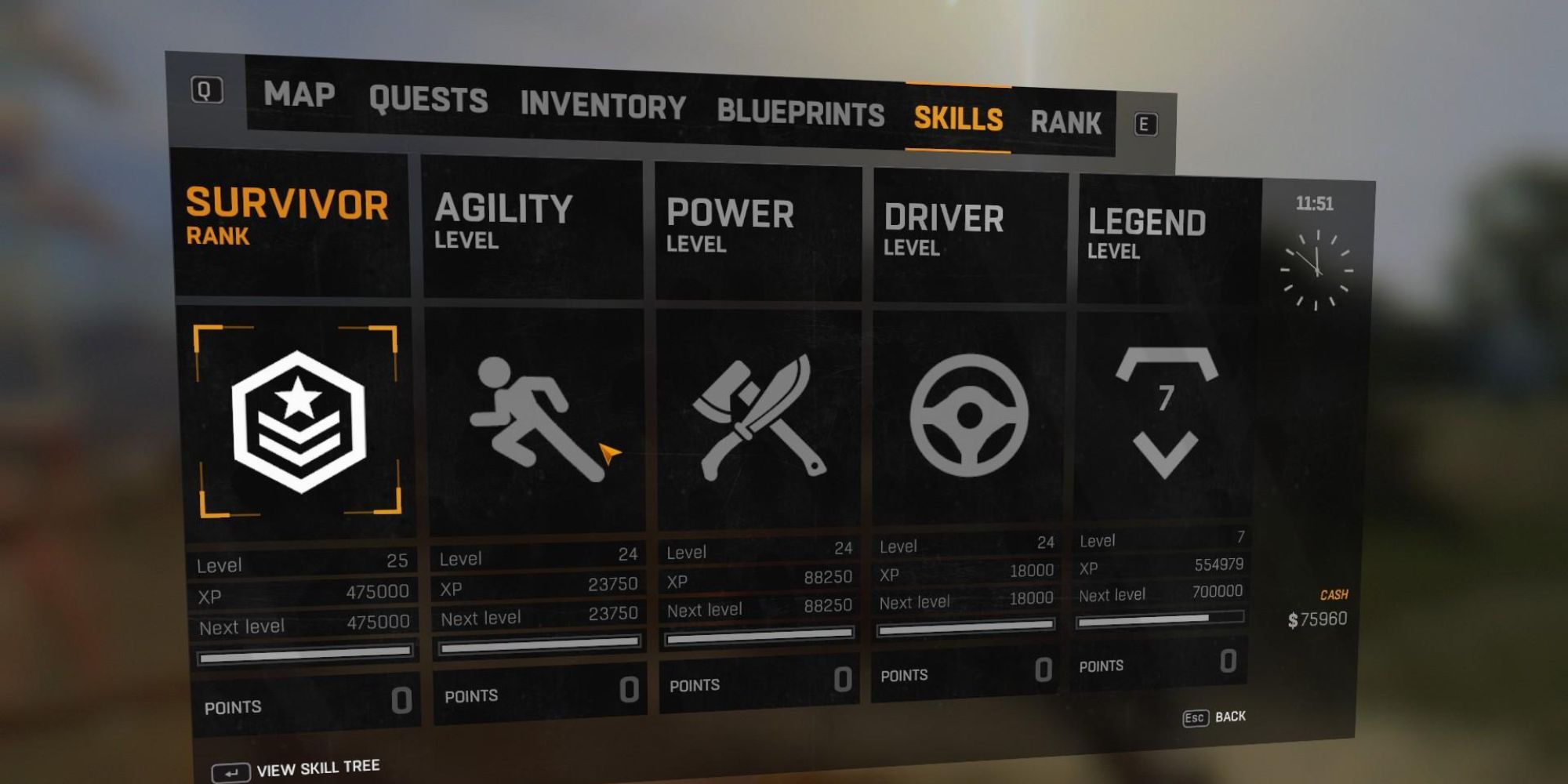 dying light skill tree