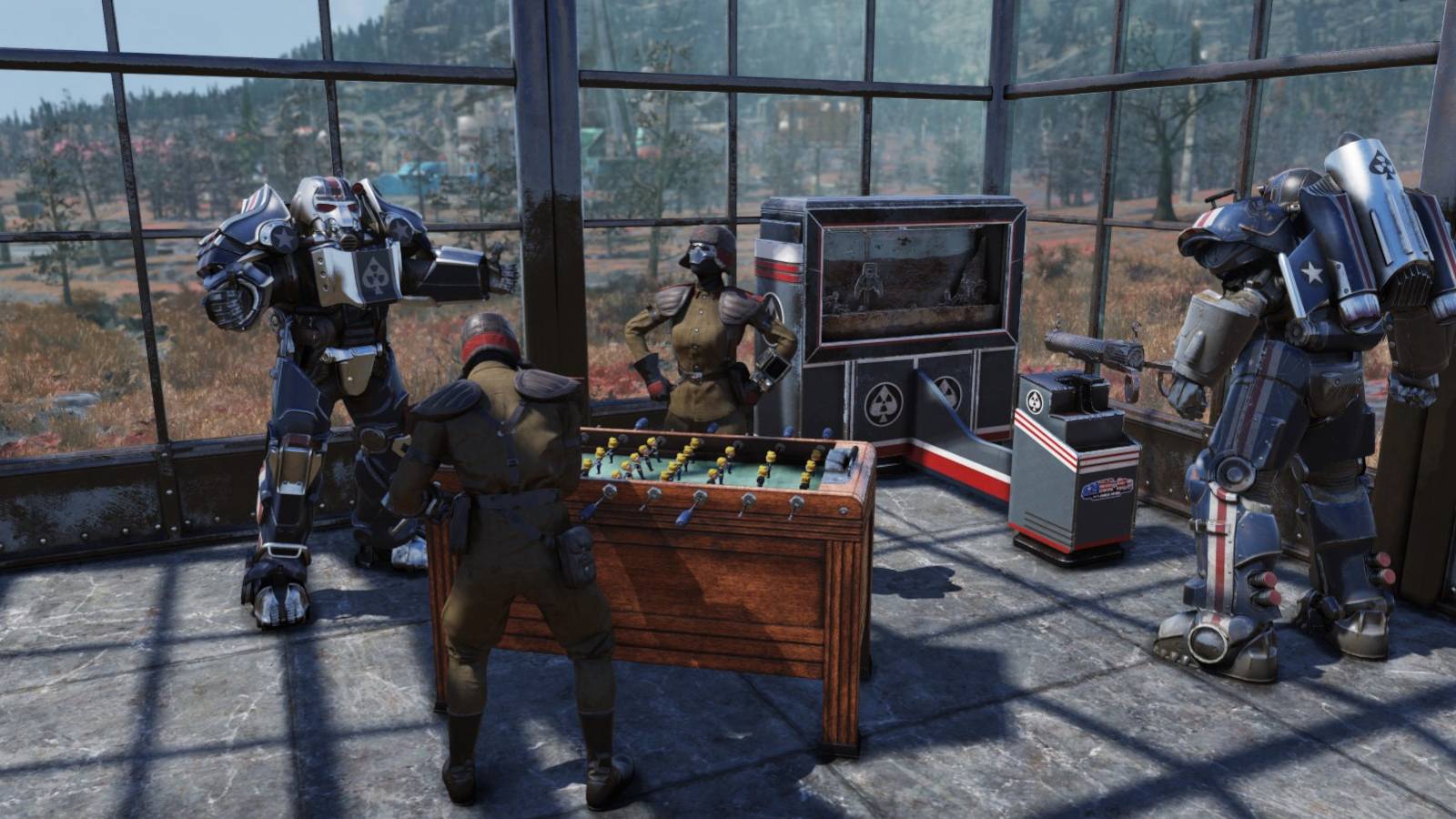 fallout-76-players-playing-fooseball-in-base