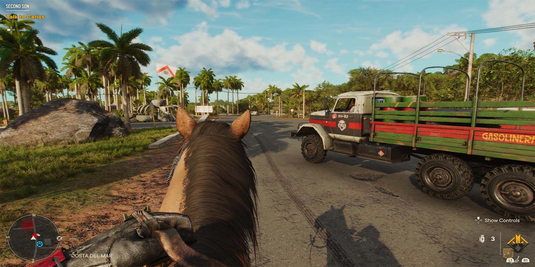 Far Cry 6: How to Perform a Vehicle Machete Kill from a Horse (Road