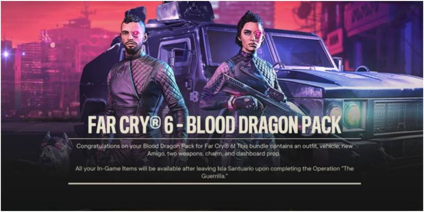 far cry 6 blood dragon pack screen