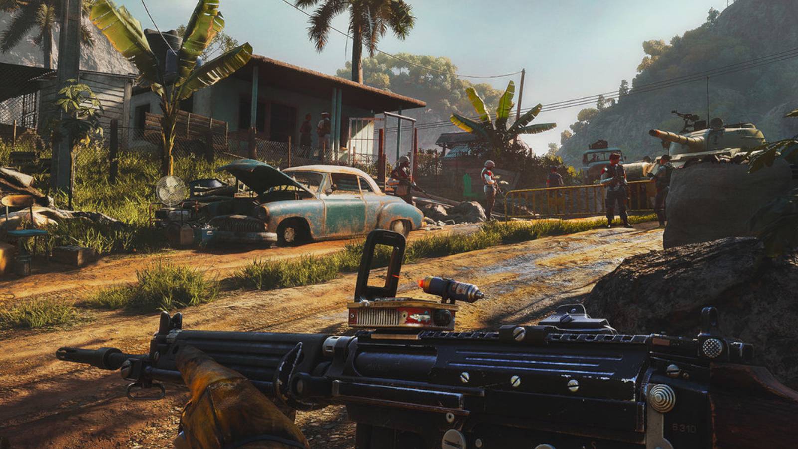 far-cry-6-dani-with-assault-rifle-running-to-enemy-outpost
