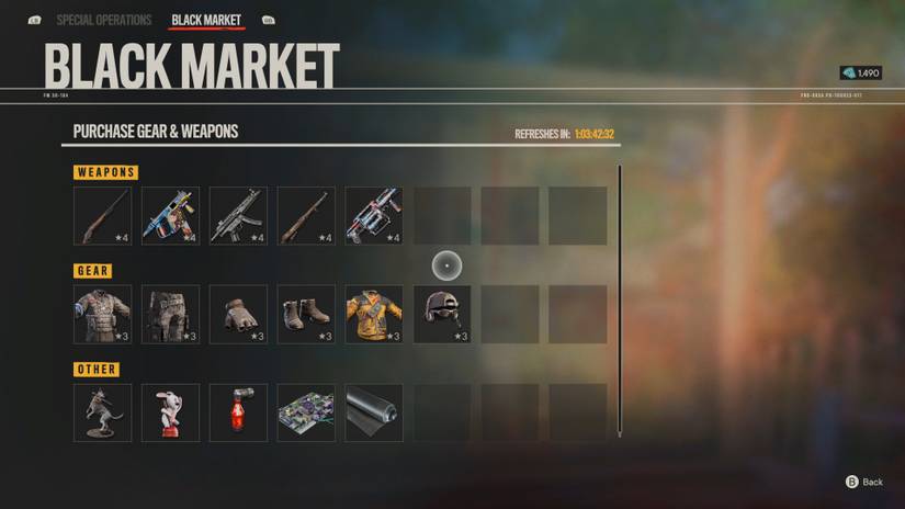 black market menu