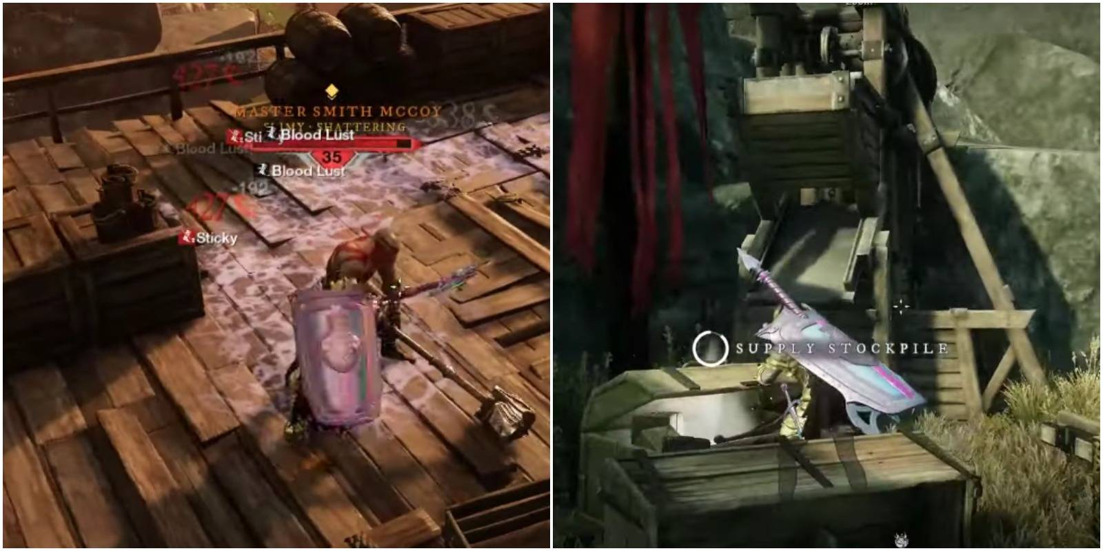 feature image new world destroy master smith mccoy guide player fighting mccoy and looting a supply stockpile container