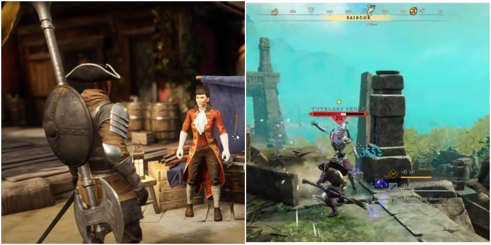 feature image new world expedition into saircor quest guide player talking to gladis bond and fighting a tutelary regent