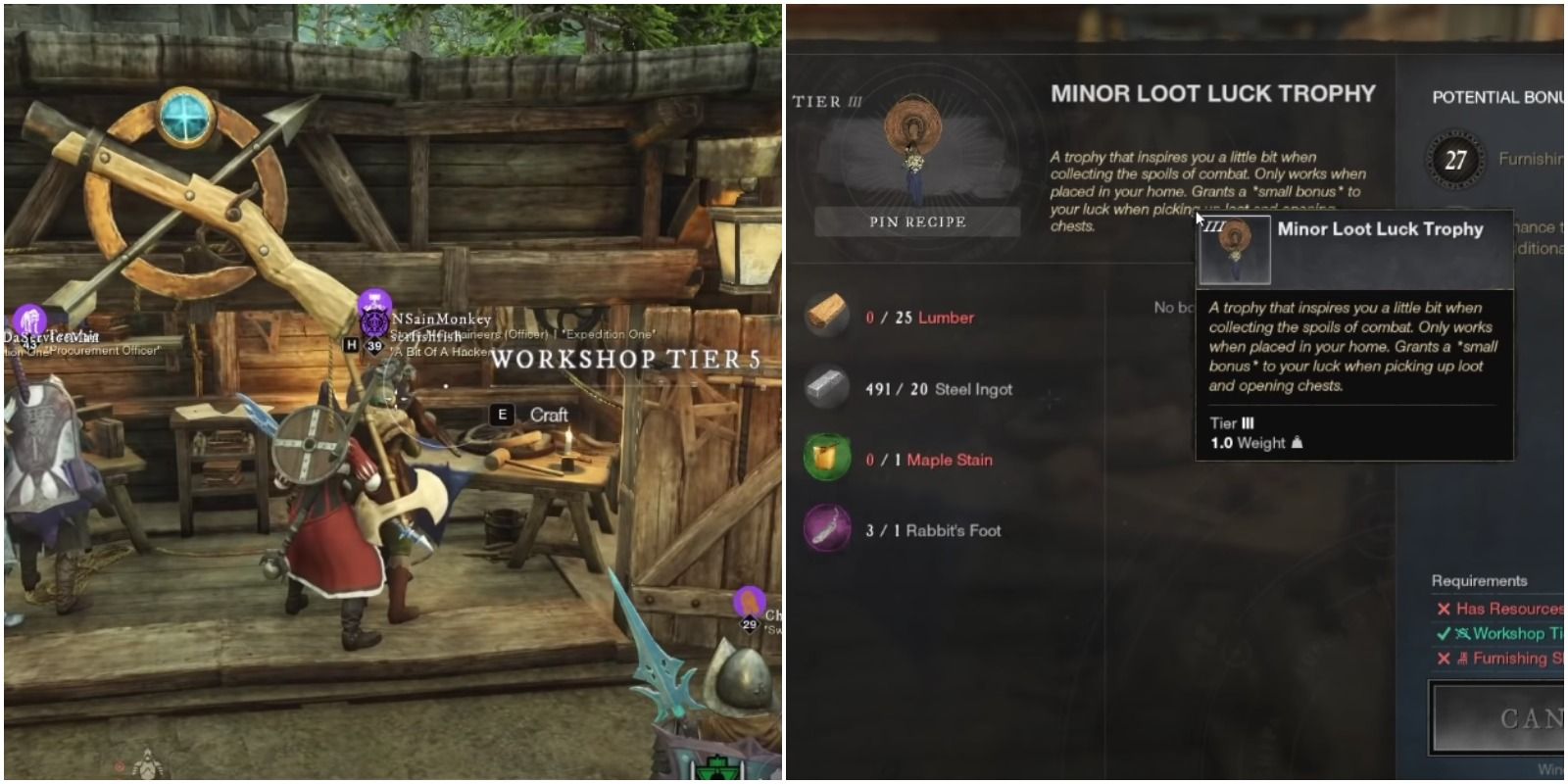 feature image new world furnishing guide workshop tier 5 and a trophy in the menu