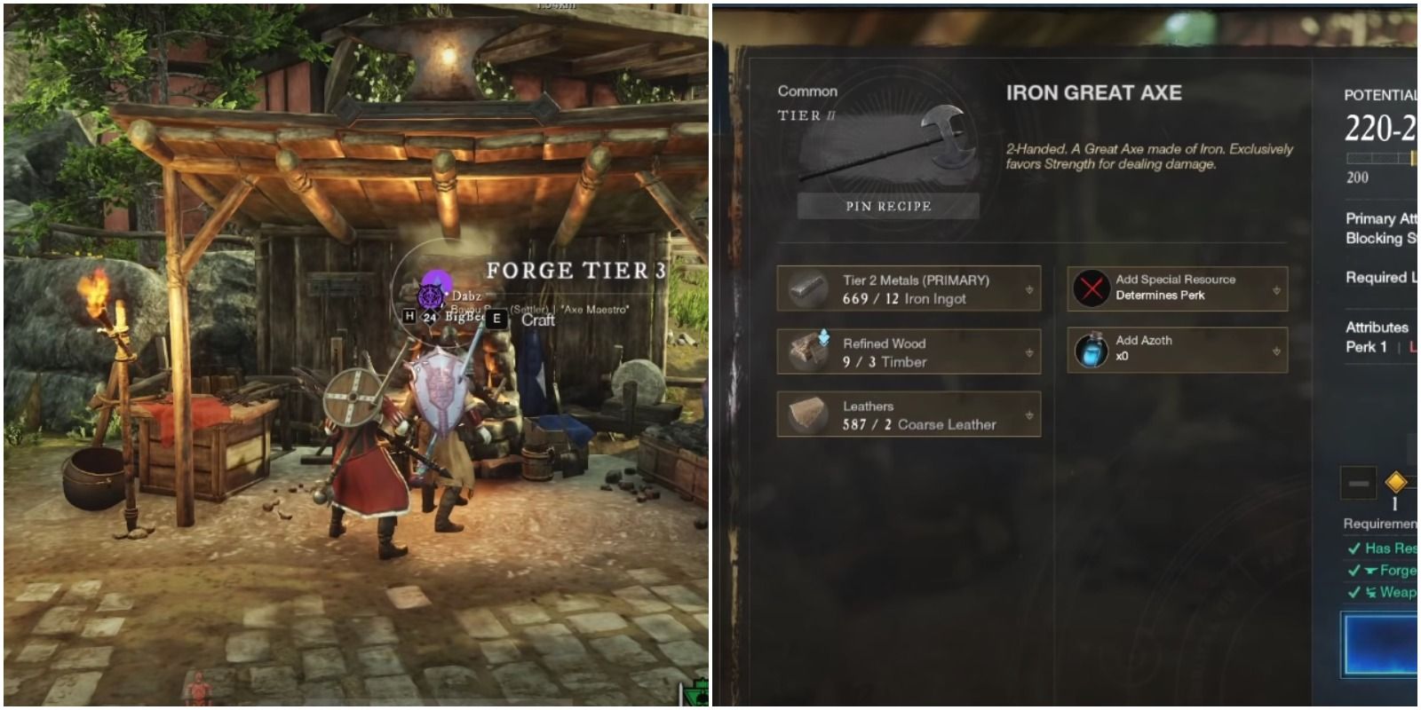 feature image new world weaponsmithing guide forge and weapon in crafting menu