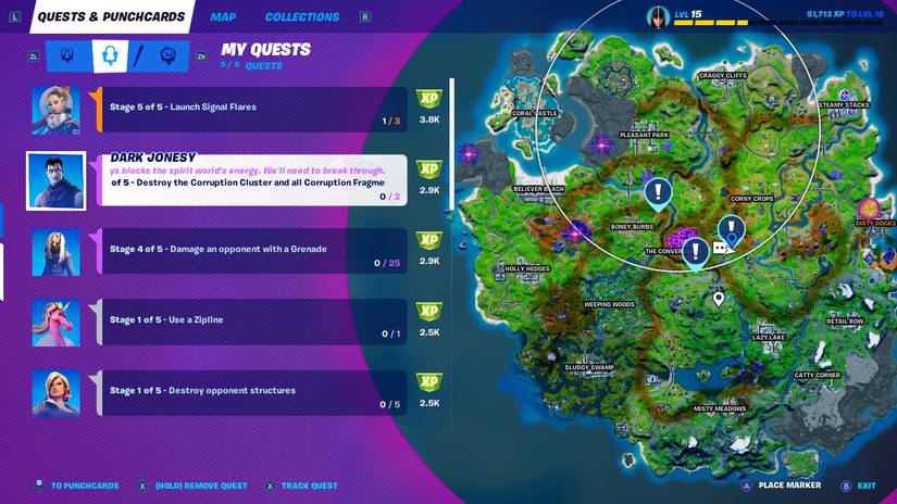 fortnite dark jonesy quest