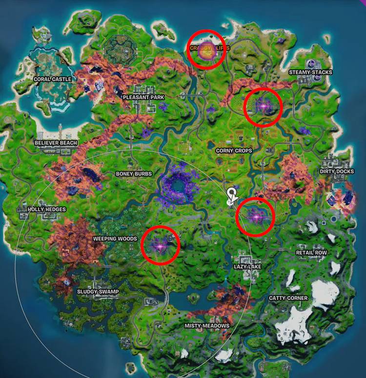 fortnite destroy sideways rocks