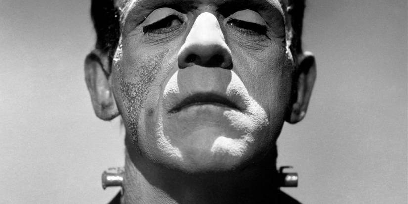 Close-up of Frankenstein's monster from James Whale's Frankenstein