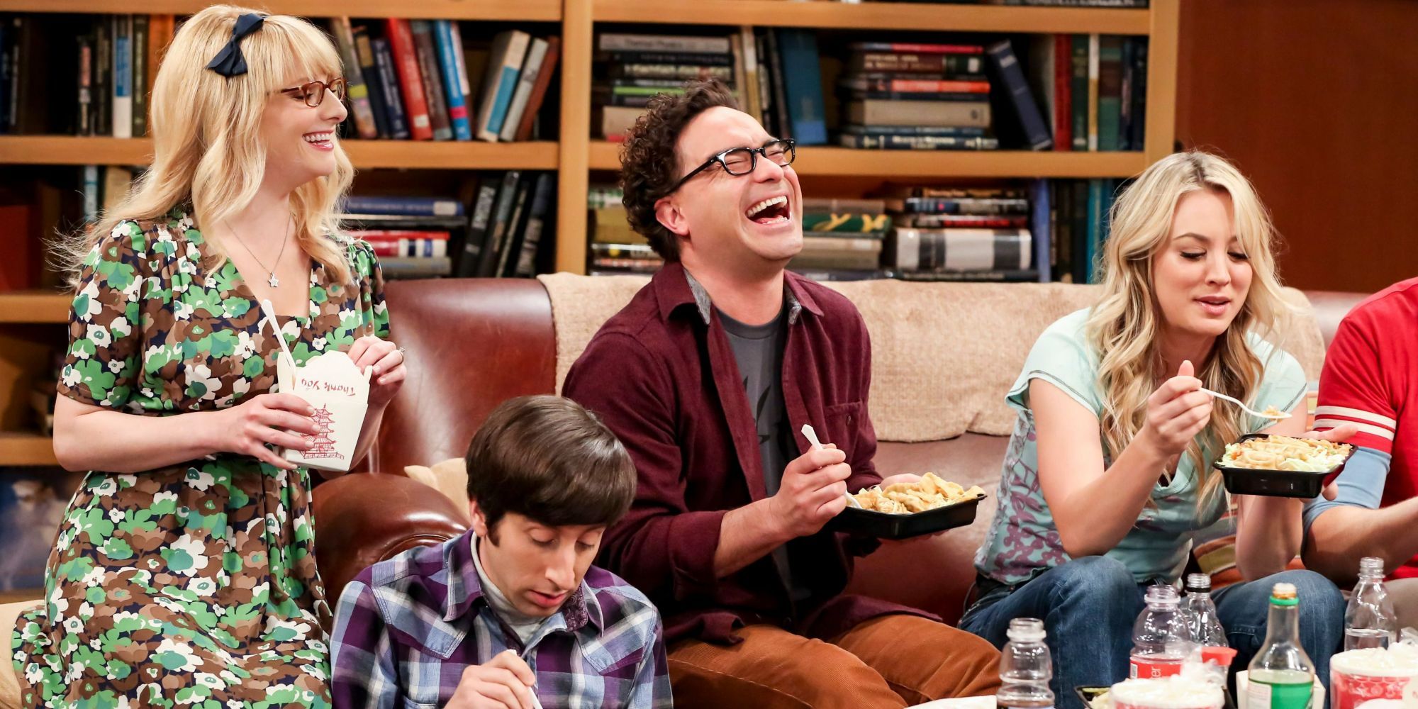 Bernadette, Howard, Leonard, Penny, and the others hang out in The Big Bang Theory