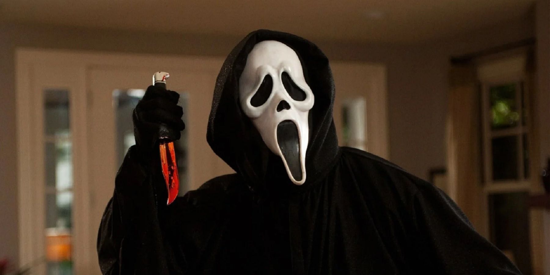ghostface scream with bloody knife