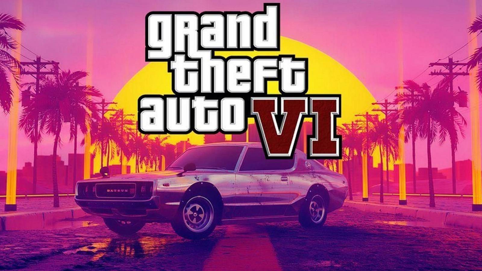A mock-up image showing a fancy car under a Grand Theft Auto 6 logo.