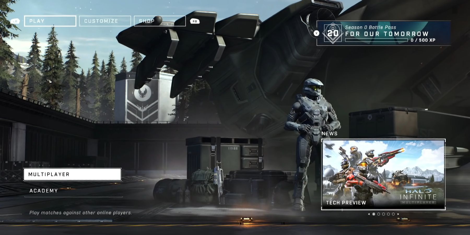 halo infinite menu