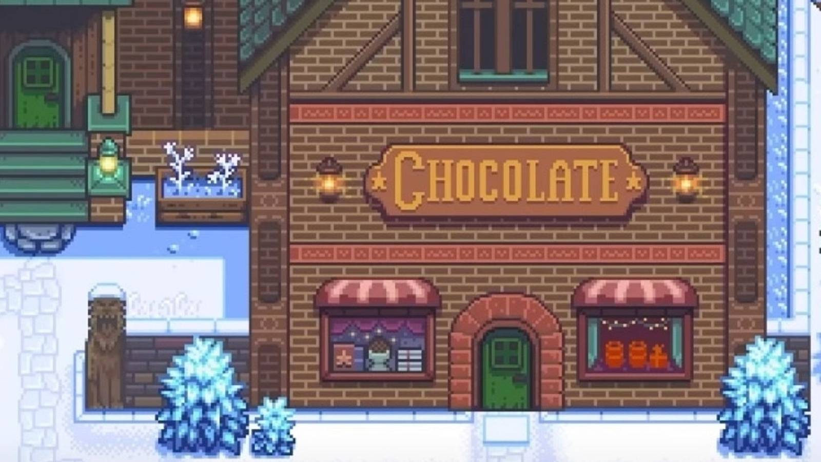 haunted chocolatier shop front feature