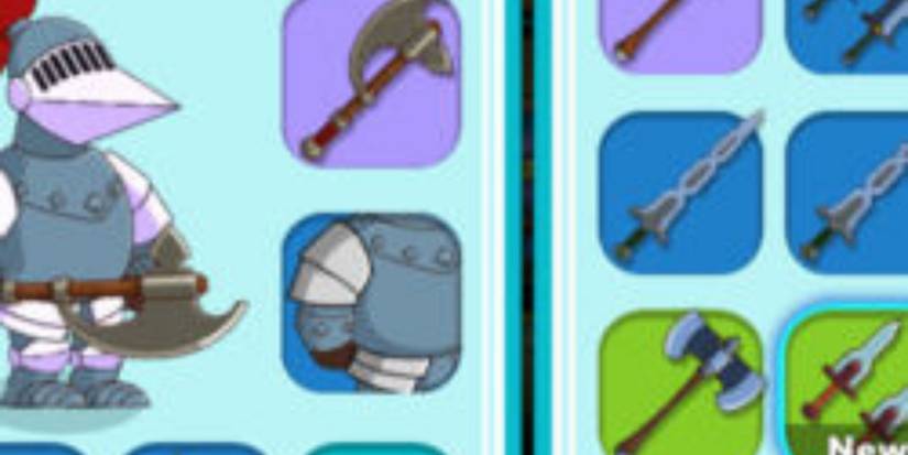 Screenshot of character gear on Hustle Castle.