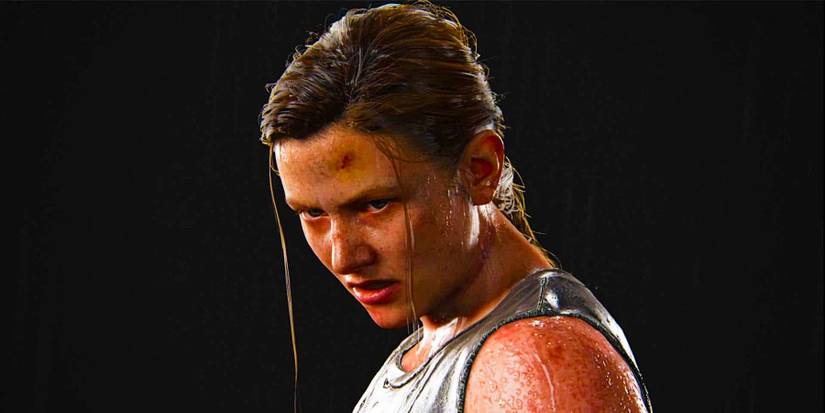 Abby from The Last of Us looking at the viewer