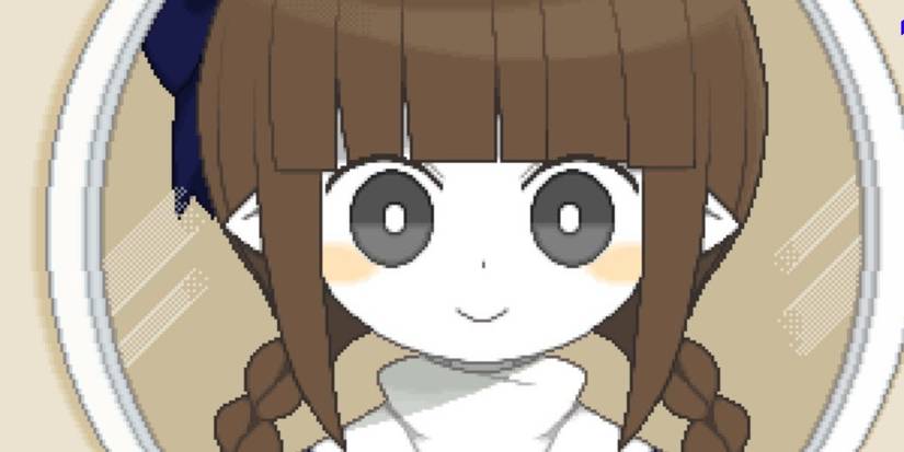 Wadanohara looking in a mirror.