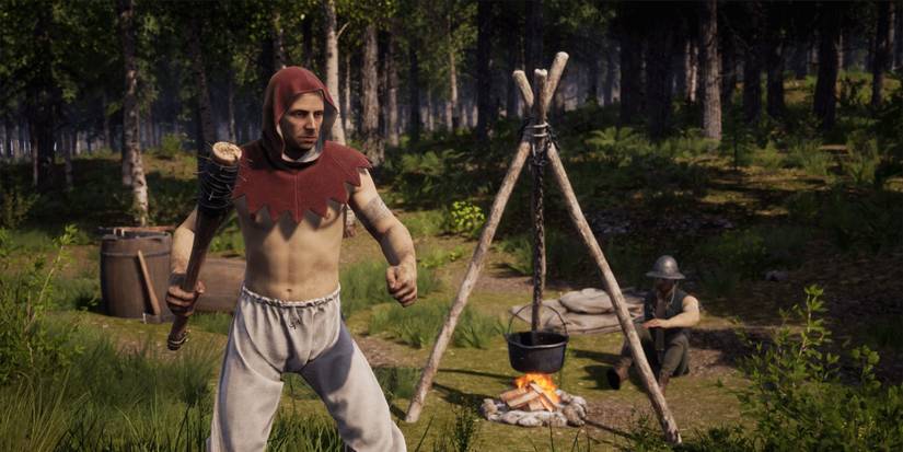 Screenshot of the playable character from Medieval Dynasty.