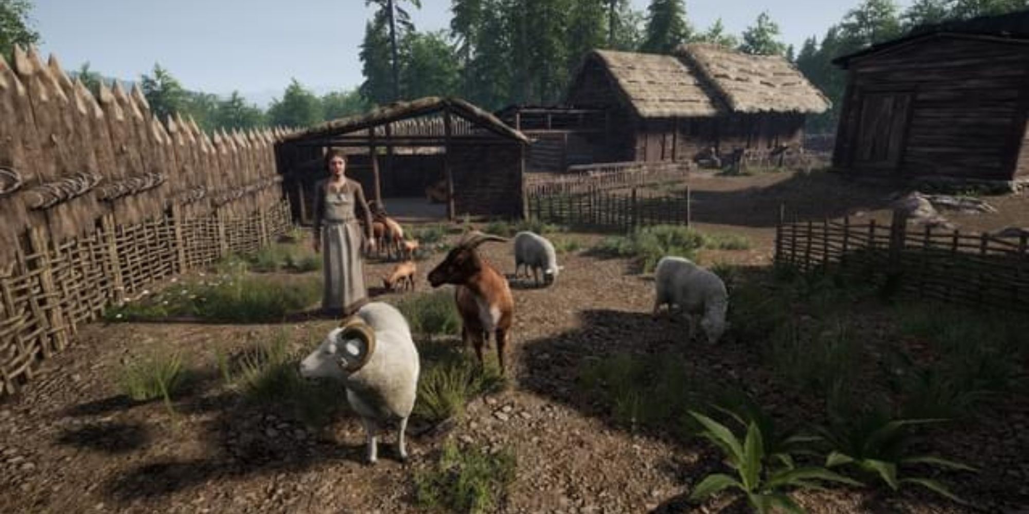Screenshot of a farm on Medieval Dynasty.