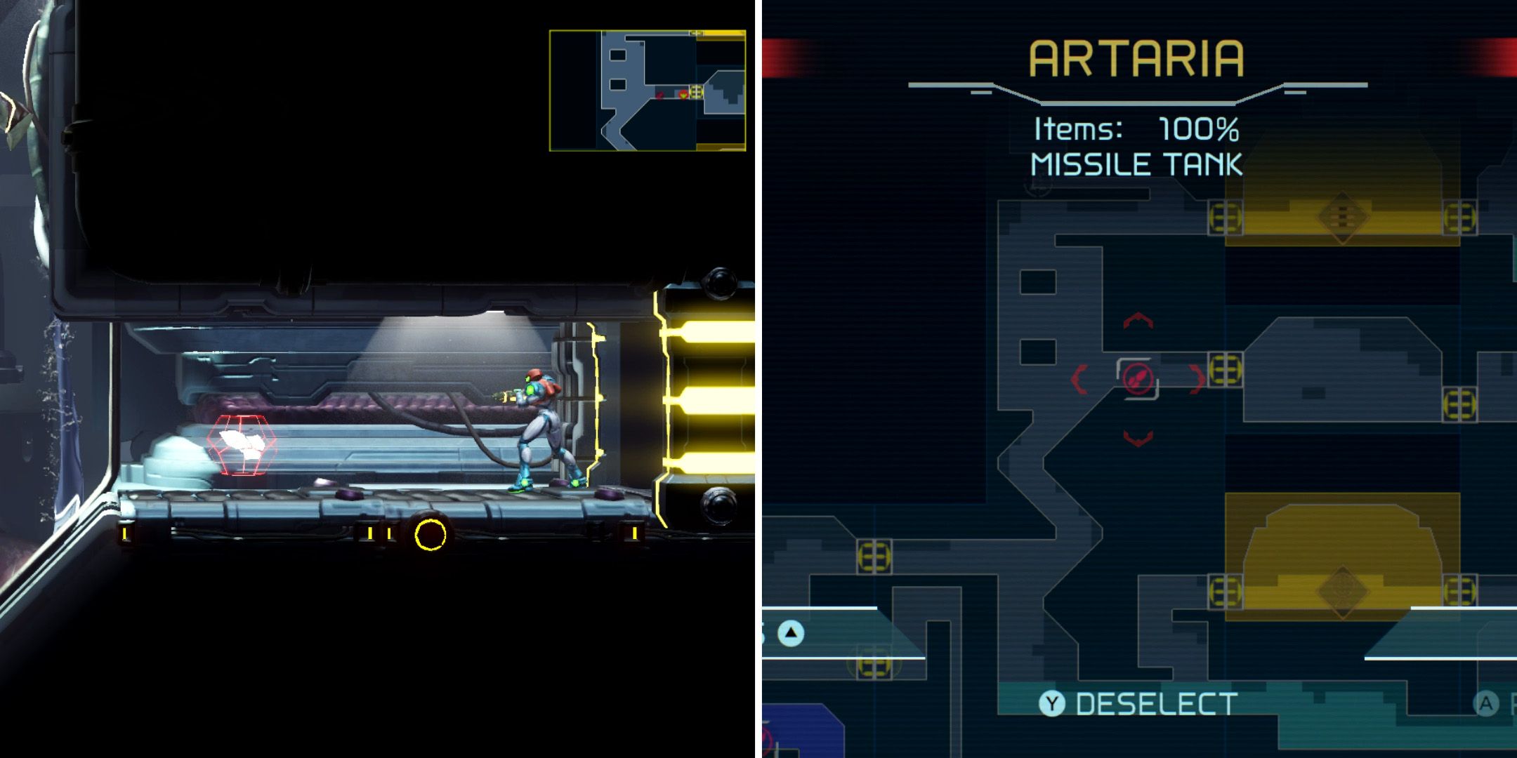 Metroid Dread Every Energy Missile And Power Bomb Tank In Artaria
