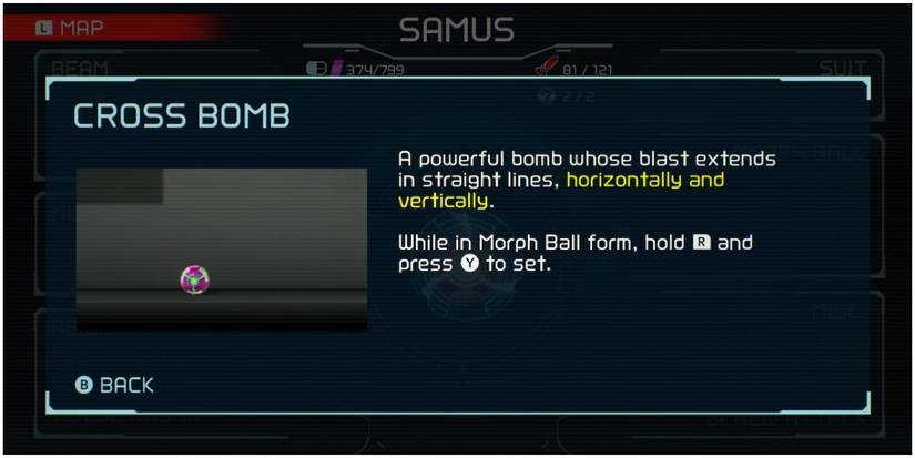 metroid dread cross bomb tutorial message