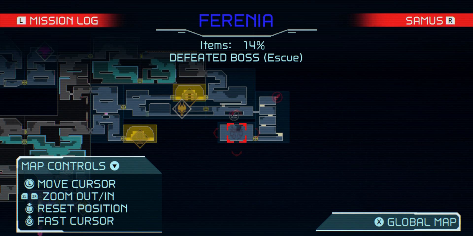 metroid-dread-escue-boss-guide-ferenia-01-map