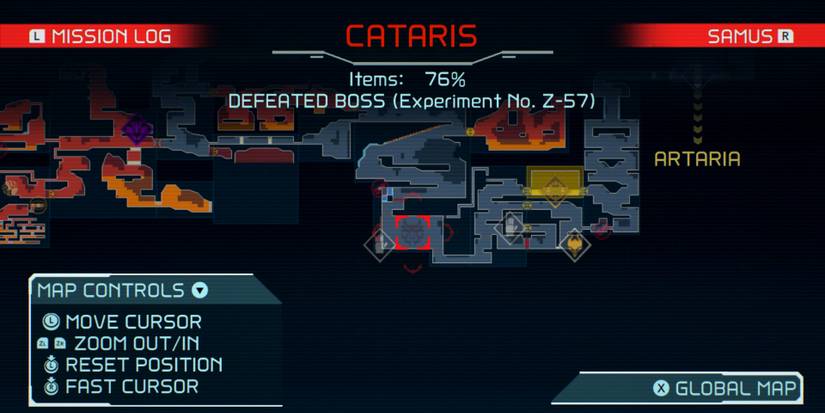 metroid-dread-experiment-no-z-57-boss-guide-cataris-01-map