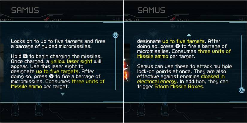 metroid dread storm missile tutorial message