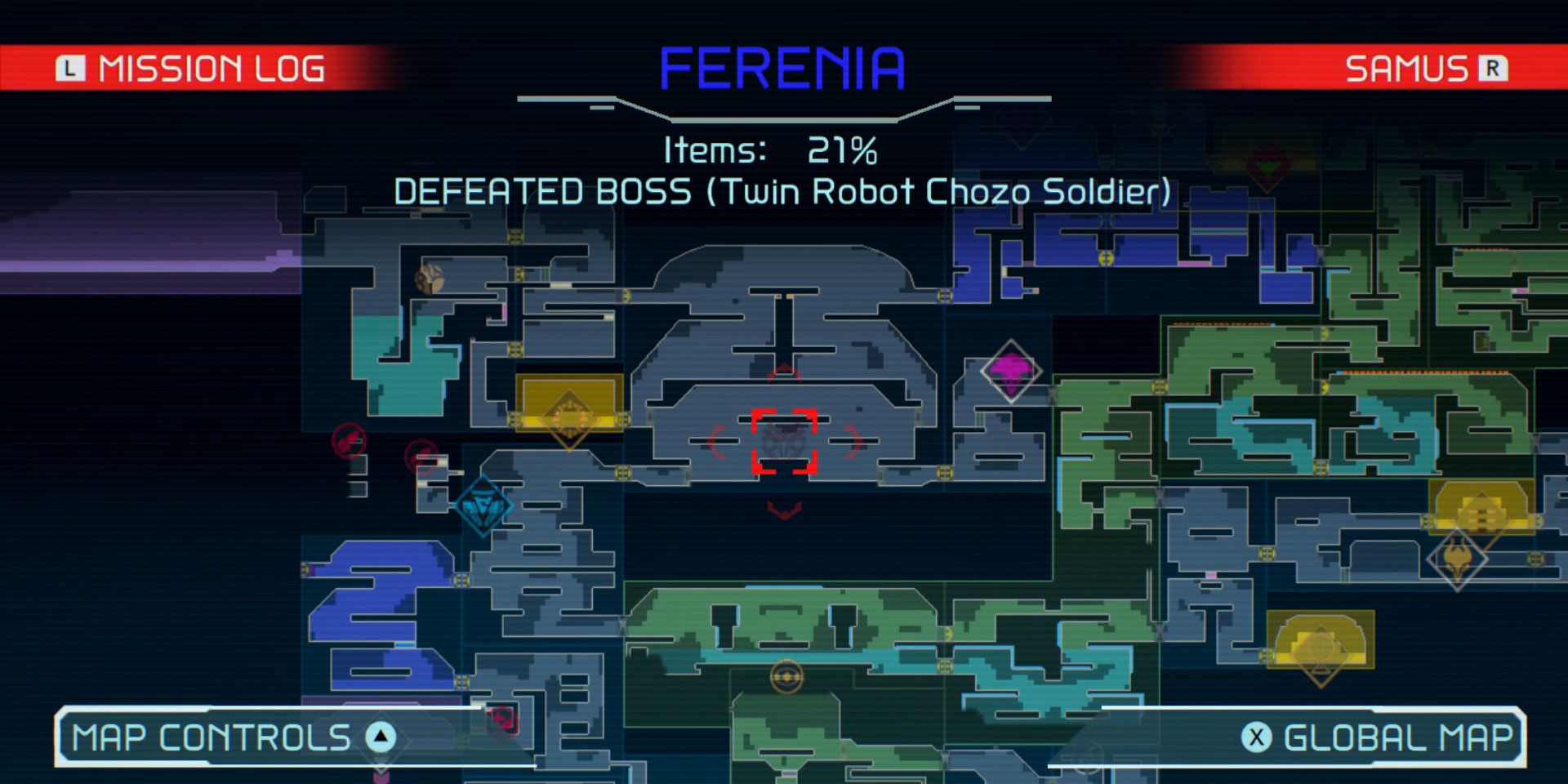 metroid-dread-twin-robot-chozo-soldier-boss-fight-01-ferenia-map