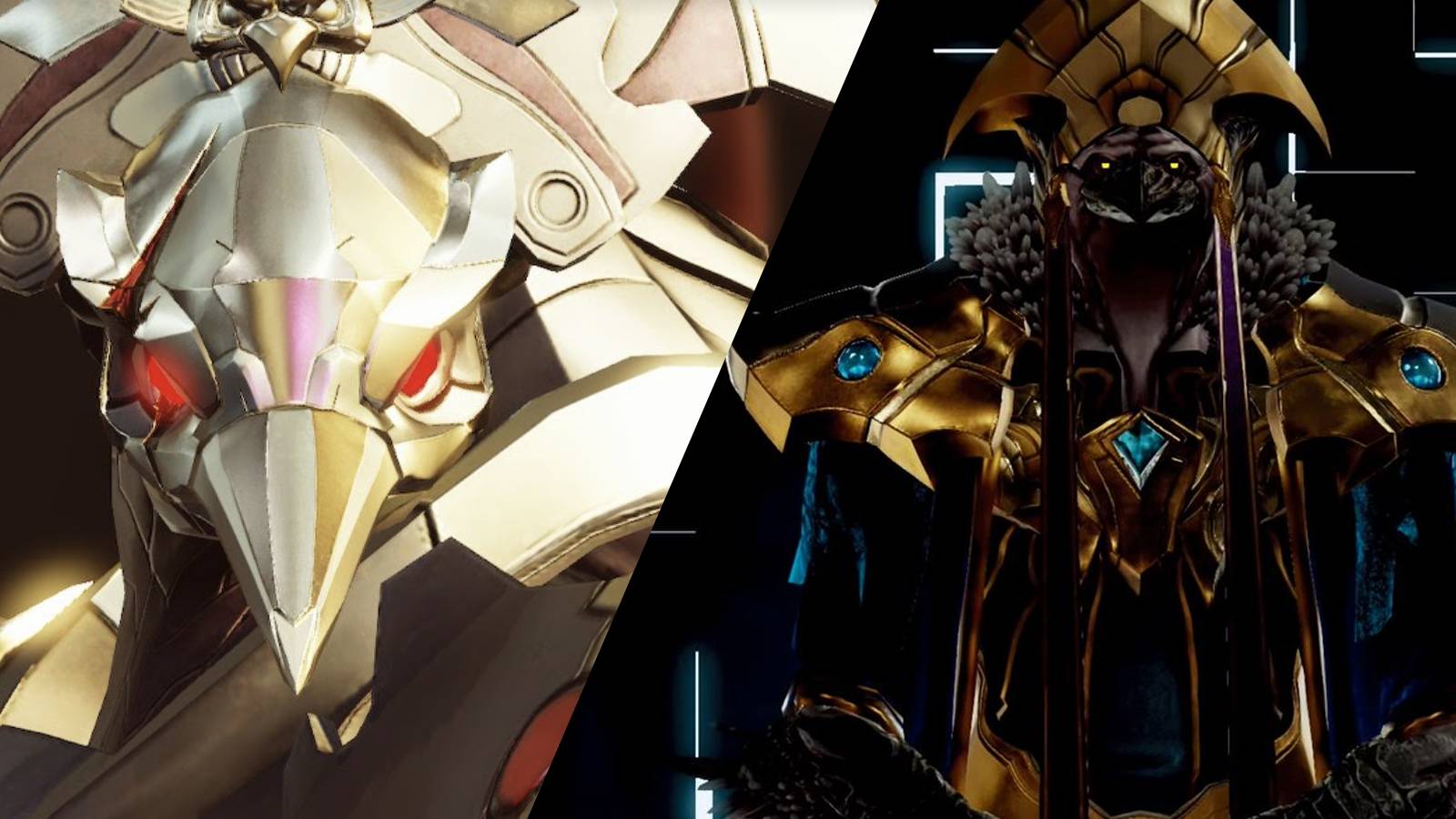 An image of Chozos Raven Beak and Quiet Robe from Metroid Dread